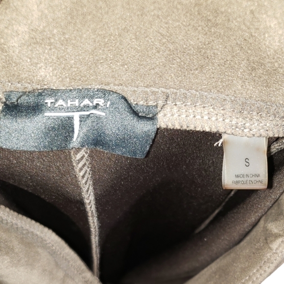 T Tahari Faux Leather Pull On Cigarette Pant Size S - Picture 3 of 8